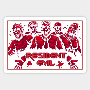 Resident Evil Pixel Art Sticker